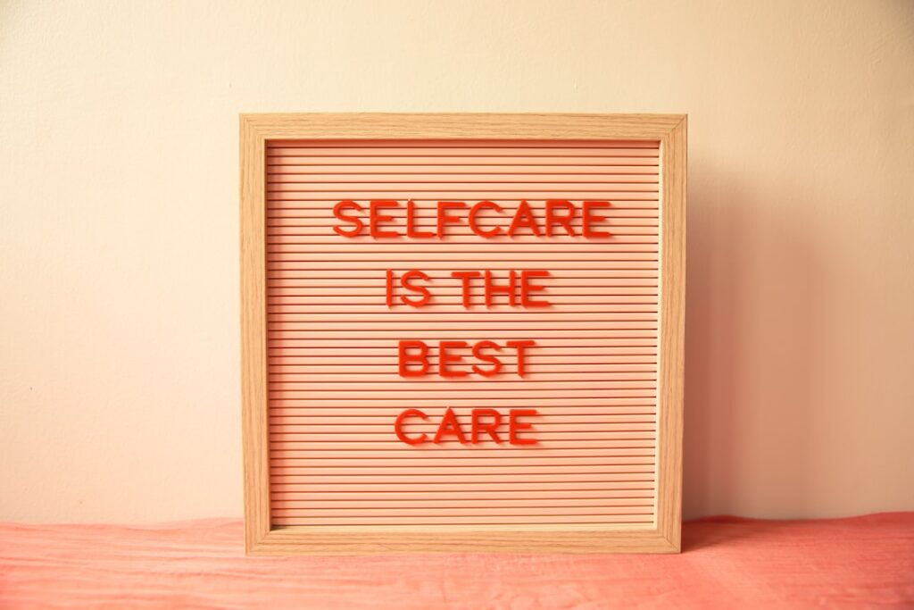 relaxing time for self-care