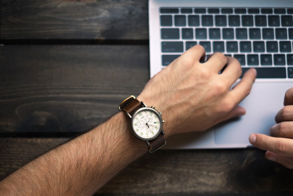 small business owner managing time