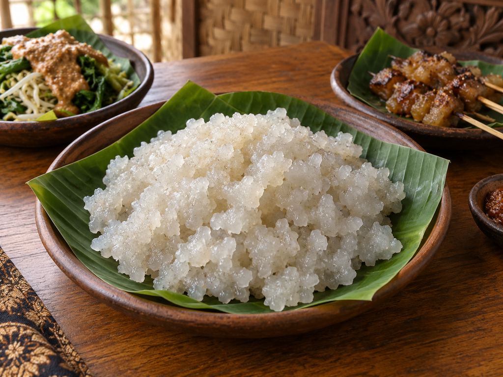 Horok-horok khas Jepara disajikan dengan pecel dan sate kikil