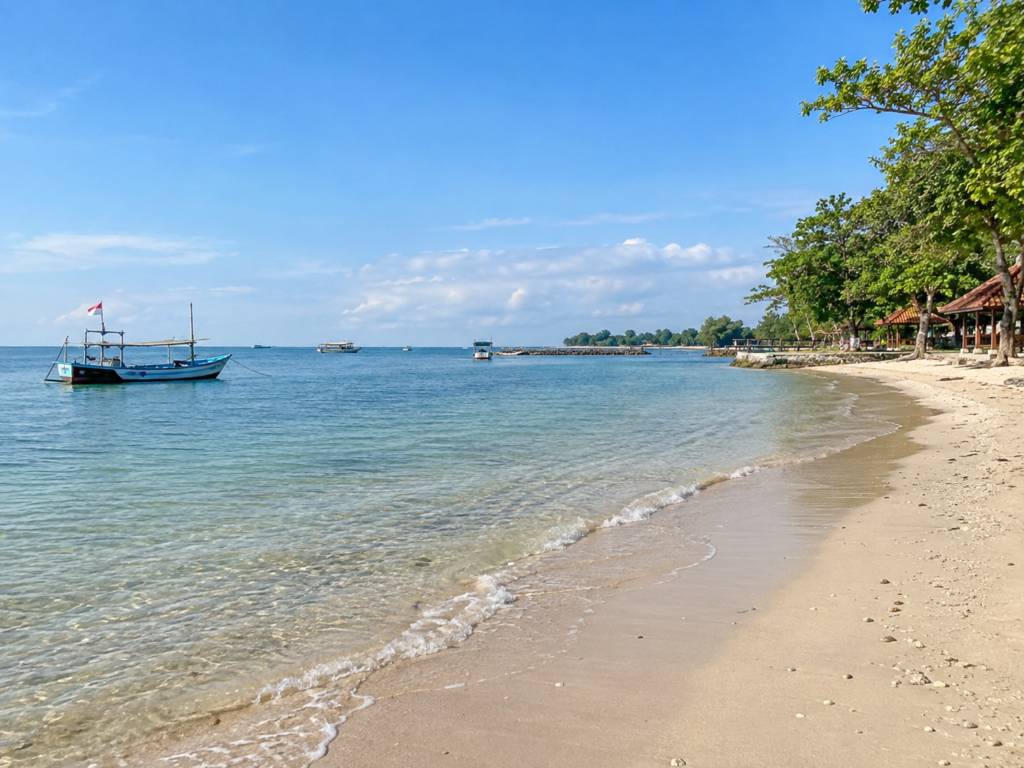 Pemandangan Pantai Bandengan Jepara